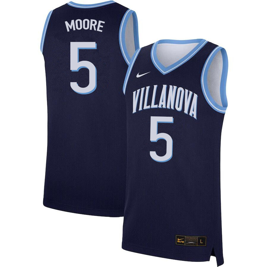 Men #5 Justin Moore Villanova Wildcats College Basketball Jerseys Sale-Navy - Click Image to Close